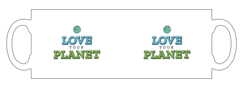 Love your planet personalised mug