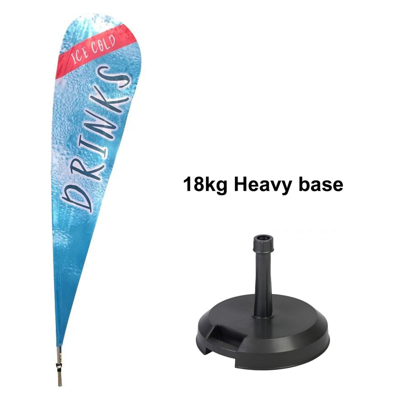 Medium Teardrop Flag with 18kg Base