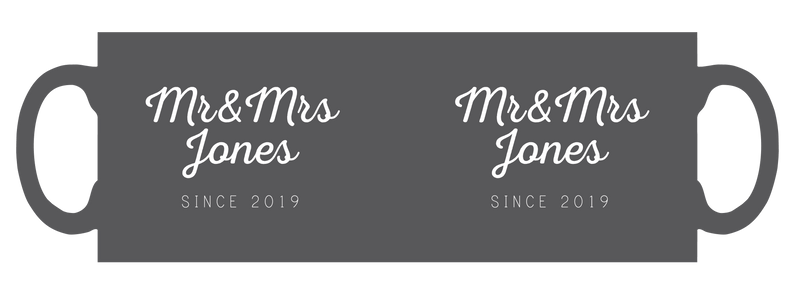 Mr & Mrs personalised mug