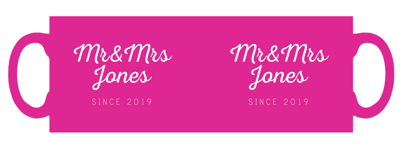 Mr & Mrs personalised mug