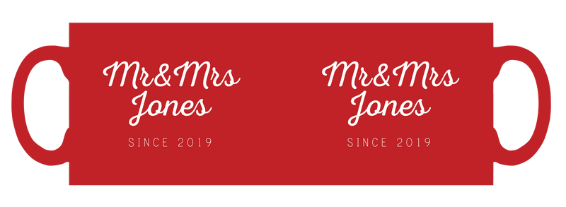 Mr & Mrs personalised mug