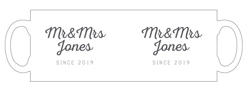 Mr & Mrs personalised mug