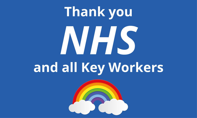 Thank you NHS and Key Workers Rainbow Charity Flag