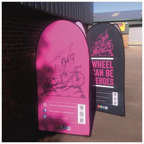 Vertical pop out banner - 2m x 1m