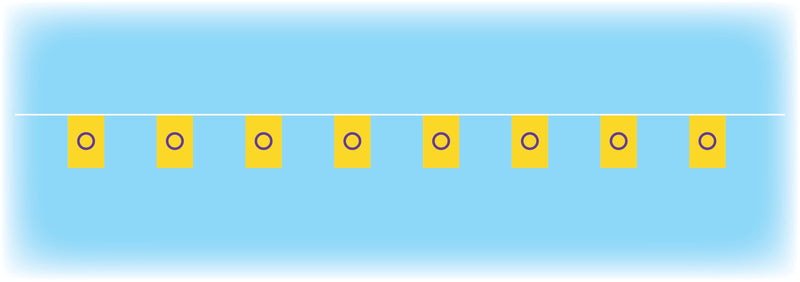 Intersex Flag Bunting - 10 metres