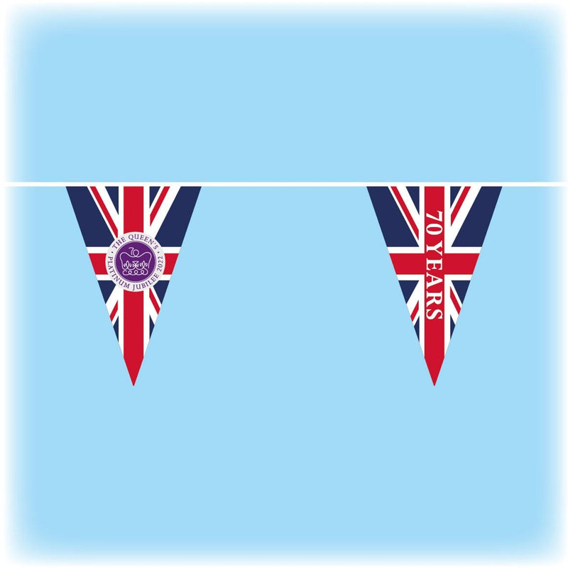 Queens Platinum Jubilee Bunting - Design 3 - Triangular