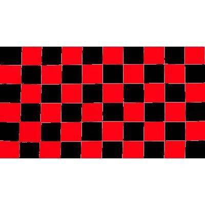 Red & Black Checkered 1.52m x 0.91m (5ftx 3ft) Budget Display Flag