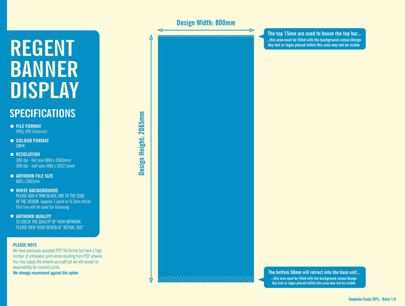 Regent pull up banner artwork template