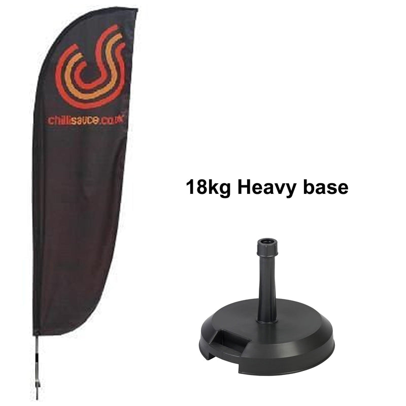 Small Feather flag with 18kg base