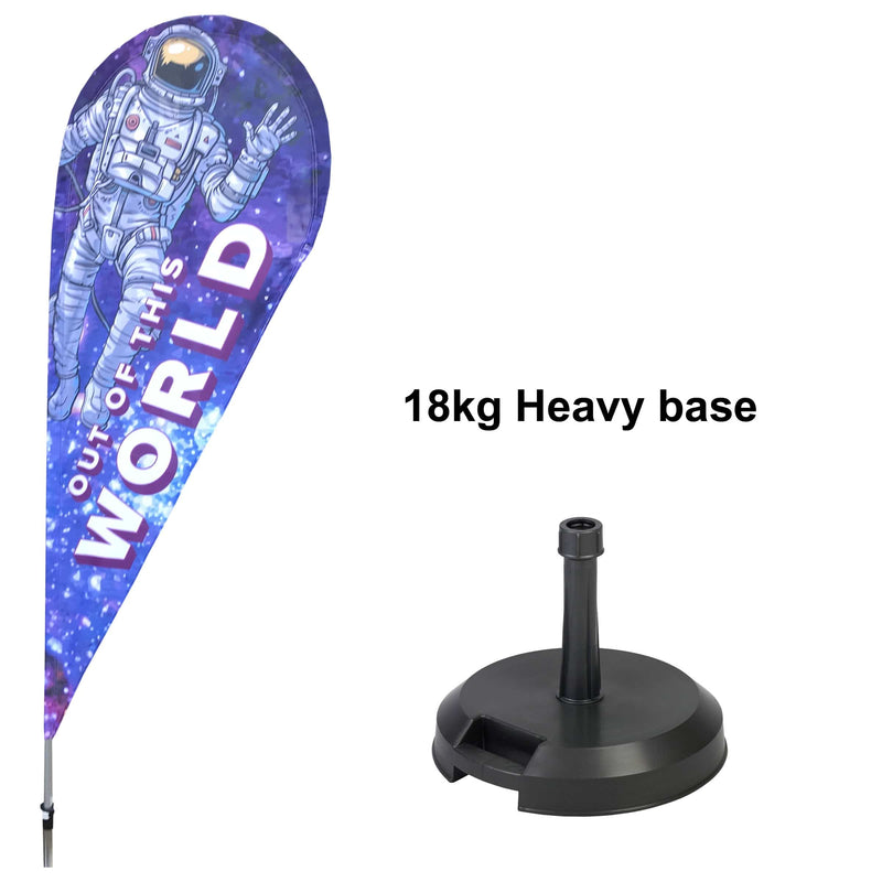 Small Teardrop Flag with 18kg base