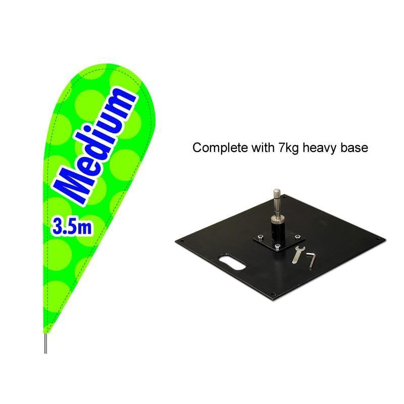 Medium Teardrop Flag with 7kg base