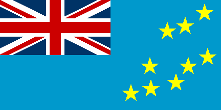 Tuvalu 2yd (183cm x 91cm) Sewn Flag with rope and toggle