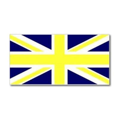Yellow & Blue Union Jack flag