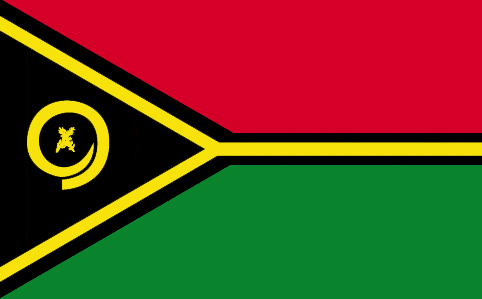 Vanuatu 2yd (183cm x 91cm) Sewn Flag with rope and toggle