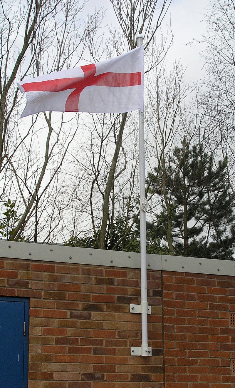 Wall Mounted Flagpole with Vertical Bracket - 3 Metre