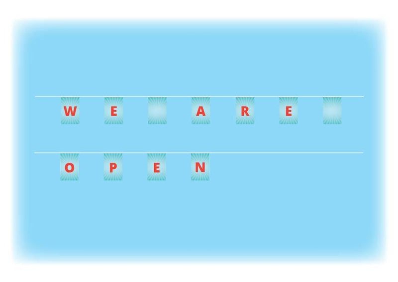 WE ARE OPEN Bunting