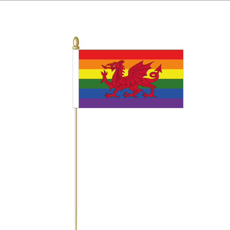 Welsh Dragon Pride Table Flag