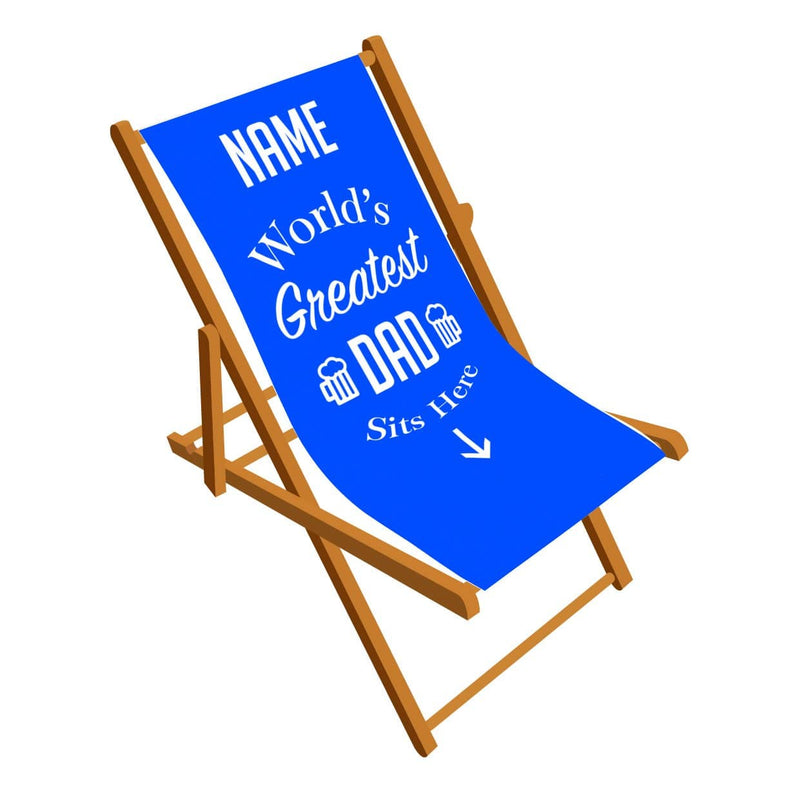 Worlds Greatest Dad personalised Deckchair