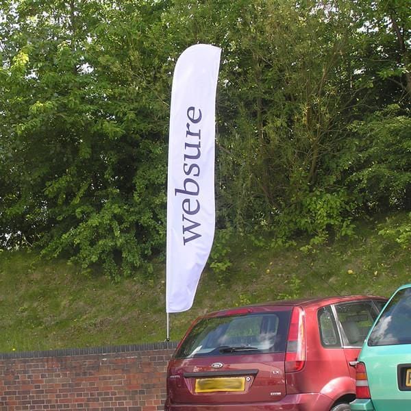 Large Feather Flag with drive on car base