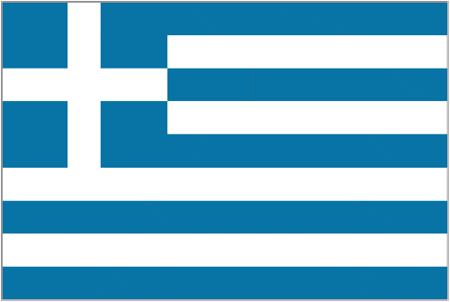 Greece Fabric Hand Waving Flags