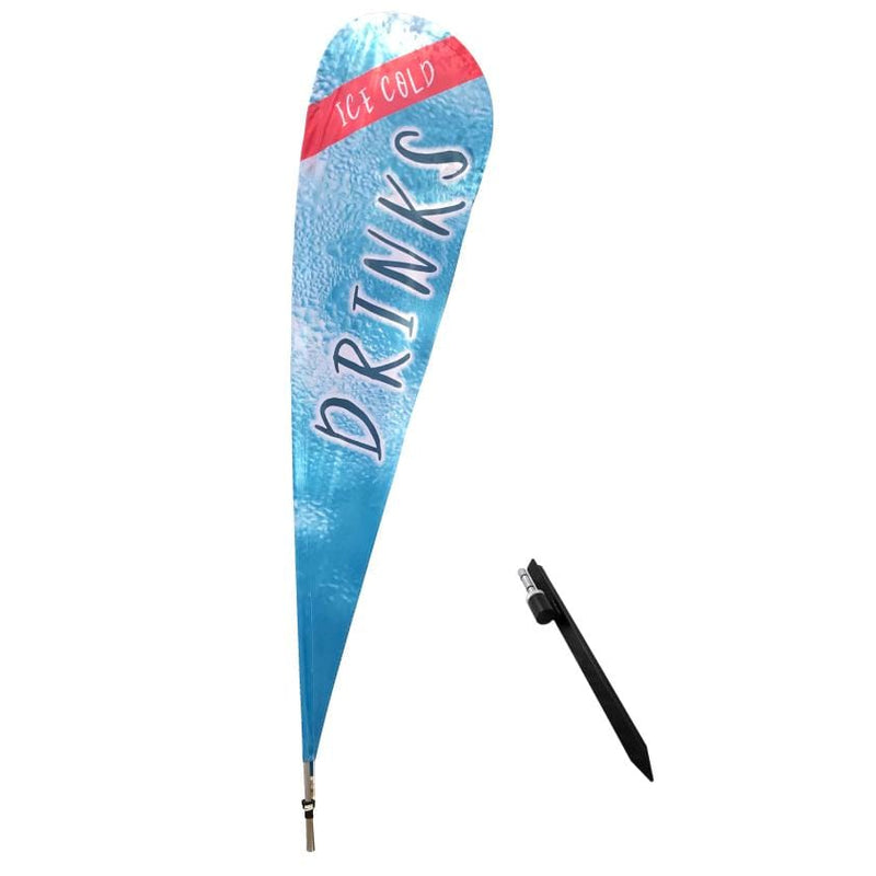 Medium Teardrop Flag with T-Spike Base