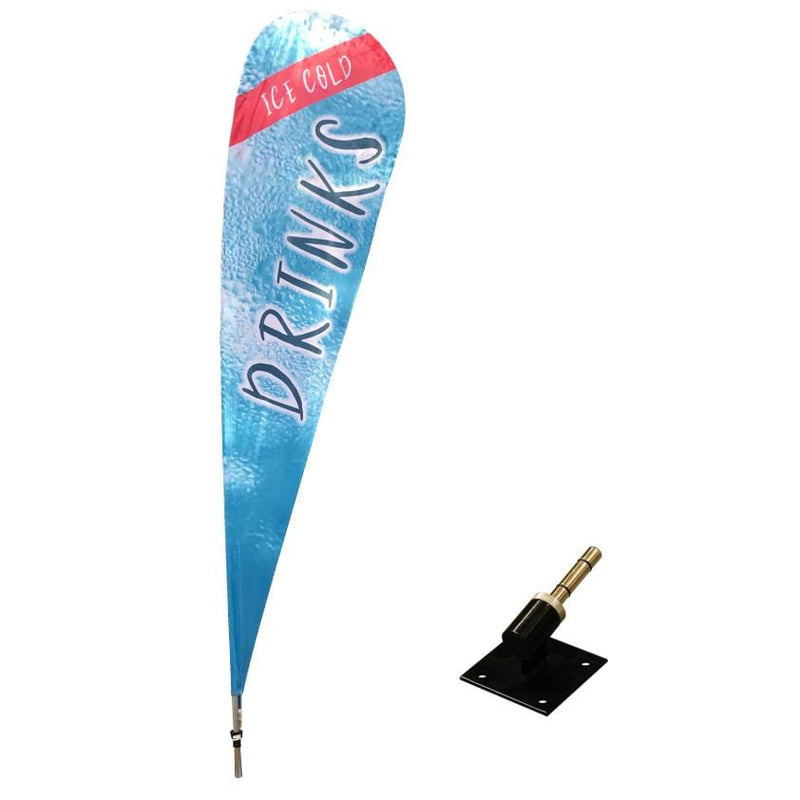 Medium Teardrop Flag with Angled Wall Bracket
