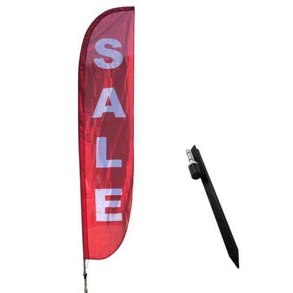 Medium Feather Flagpole with SALE Flag