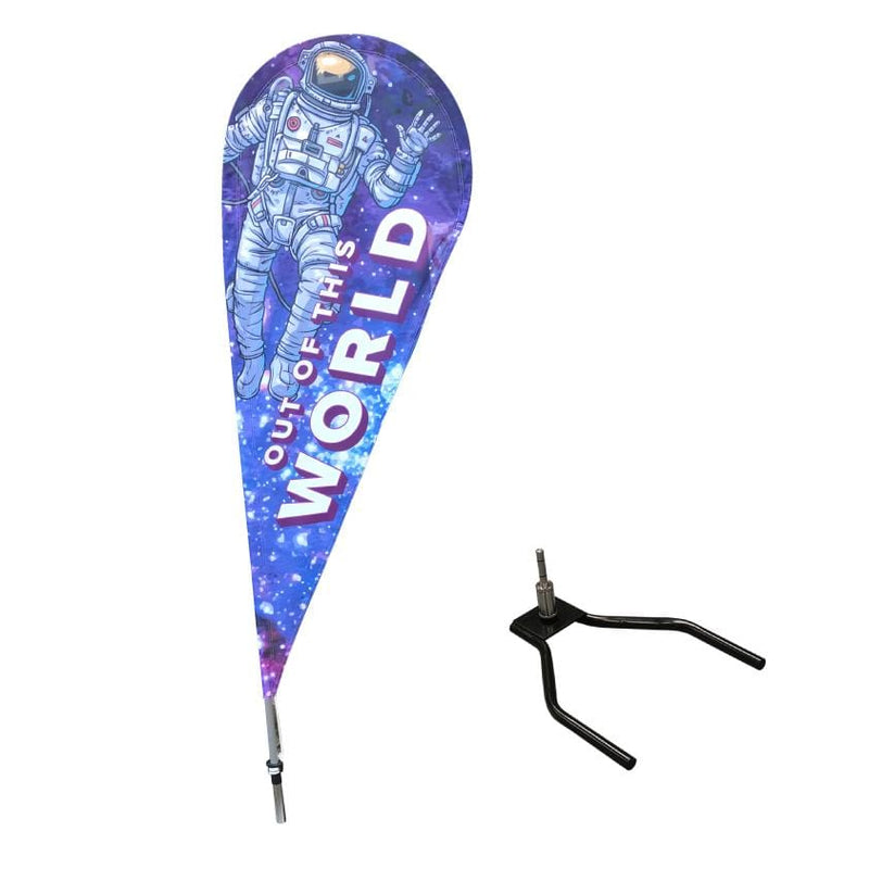 Small Teardrop Flag with car drive on base