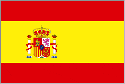 Spain fabric hand waving flag