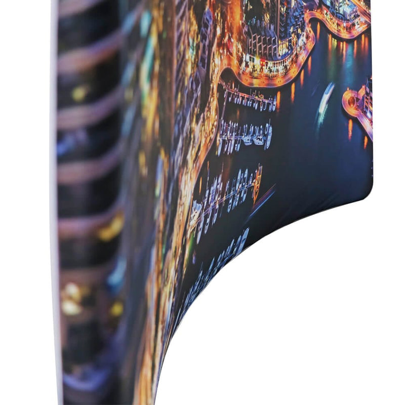 2.4m wide curved stretch fabric wall