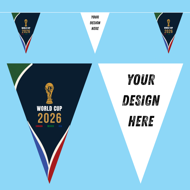 Custom Printed World Cup 2026 Bunting - EXPRESS DELIVERY