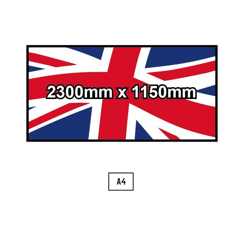 Custom Printed Flag - 2300mm x 1150mm - EXPRESS DELIVERY