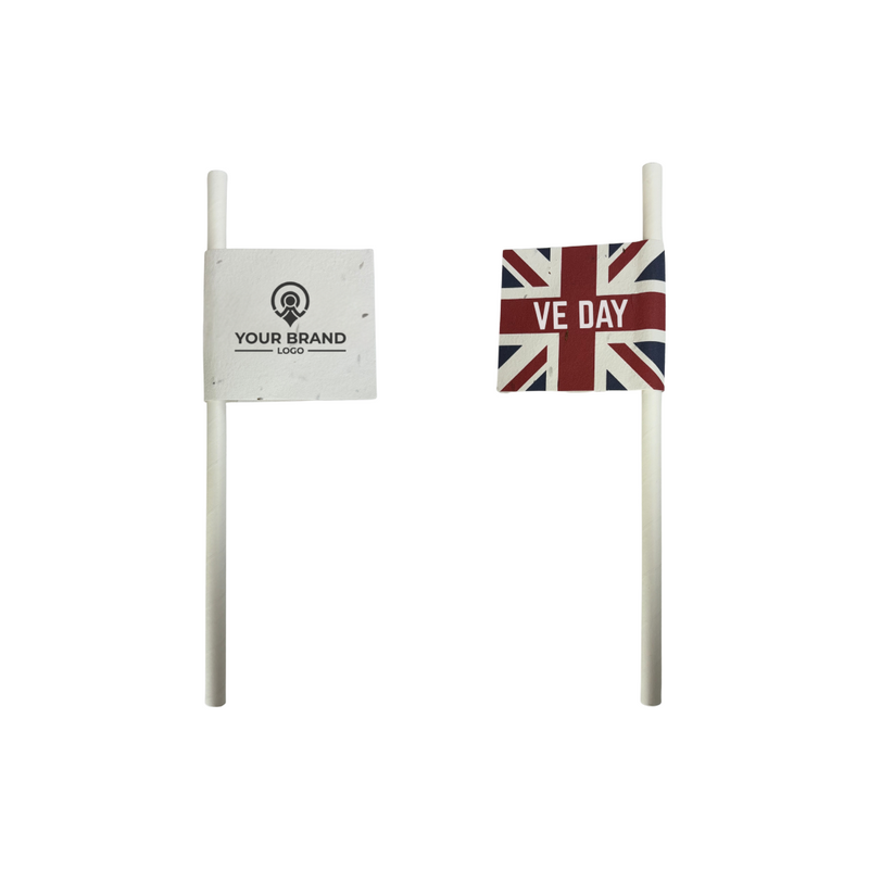 Seed Paper Flag on Straws for Drinks