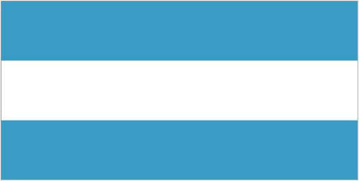 Argentina (No Sun) Sewn Flags with Rope & Toggle