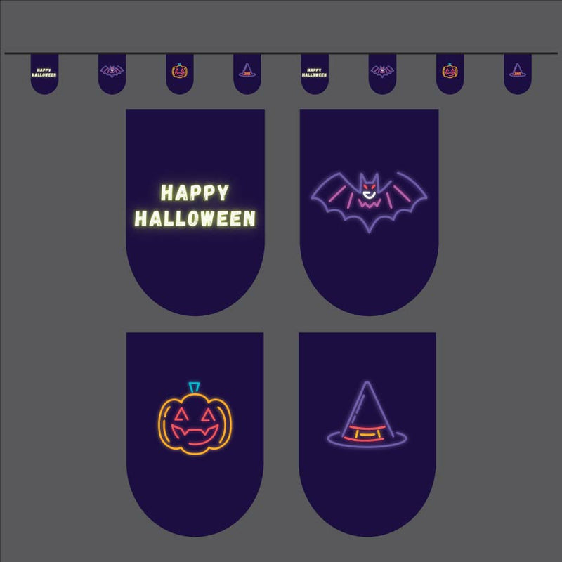 Neon Halloween Bunting