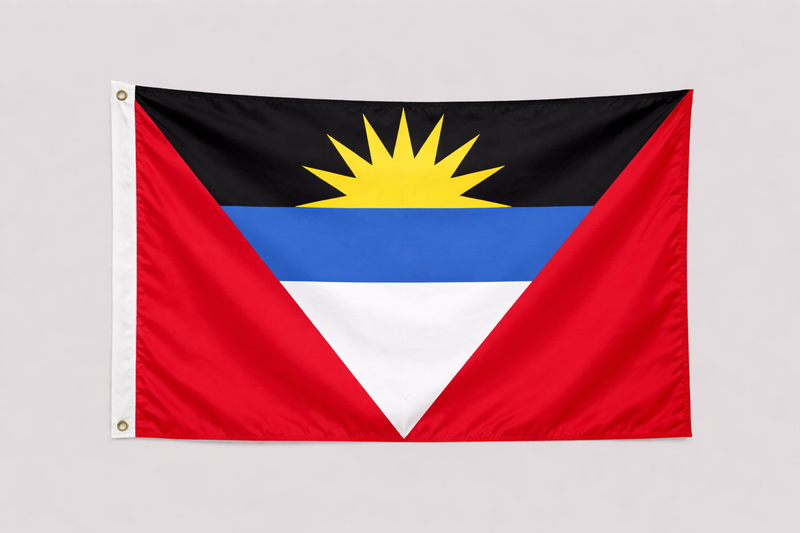 Antigua Budget Display Flag 91cm x 60cm (3ft x 2ft)