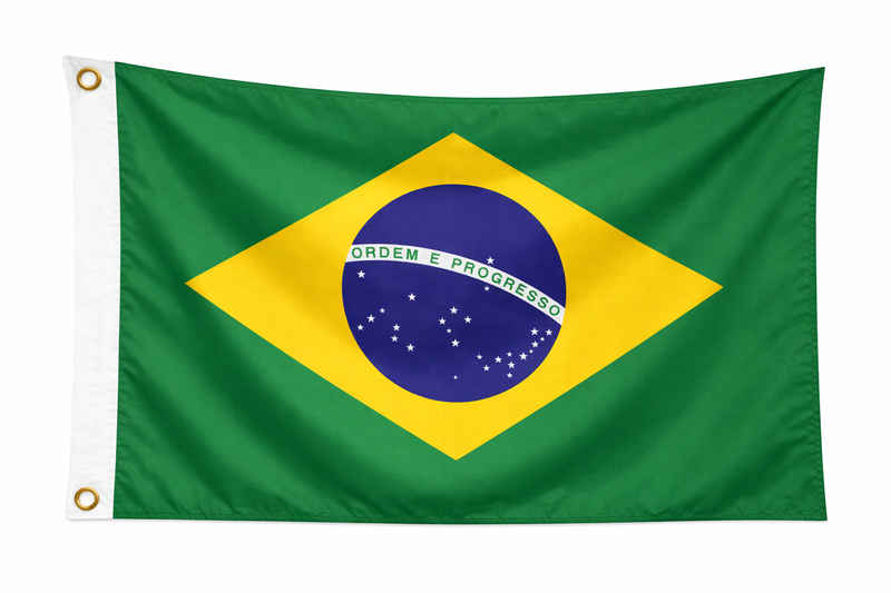 Brazil Budget Display Flag 91cm x 60cm (3ft x 2ft)
