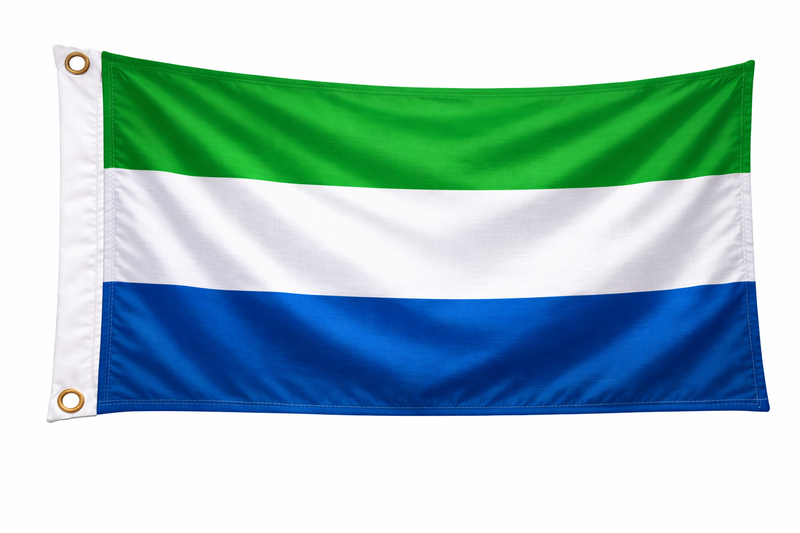 Sierra Leone Budget Display Flag 1.52cm x 0.91cm (5ft x 3ft)
