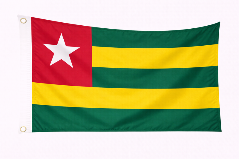 Togo 1.52m x 0.91m (5ftx 3ft) Budget Display Flag