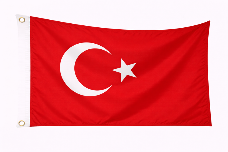Turkey Budget Display Flag. 91cm x 60cm (3ft x 2ft)