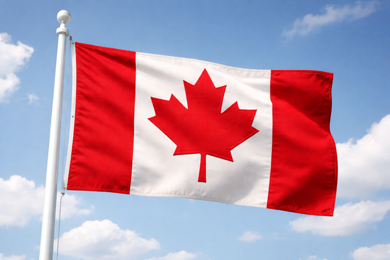 Canada Flag - 1 yard (91cm x 45cm) Sewn Woven Polyester