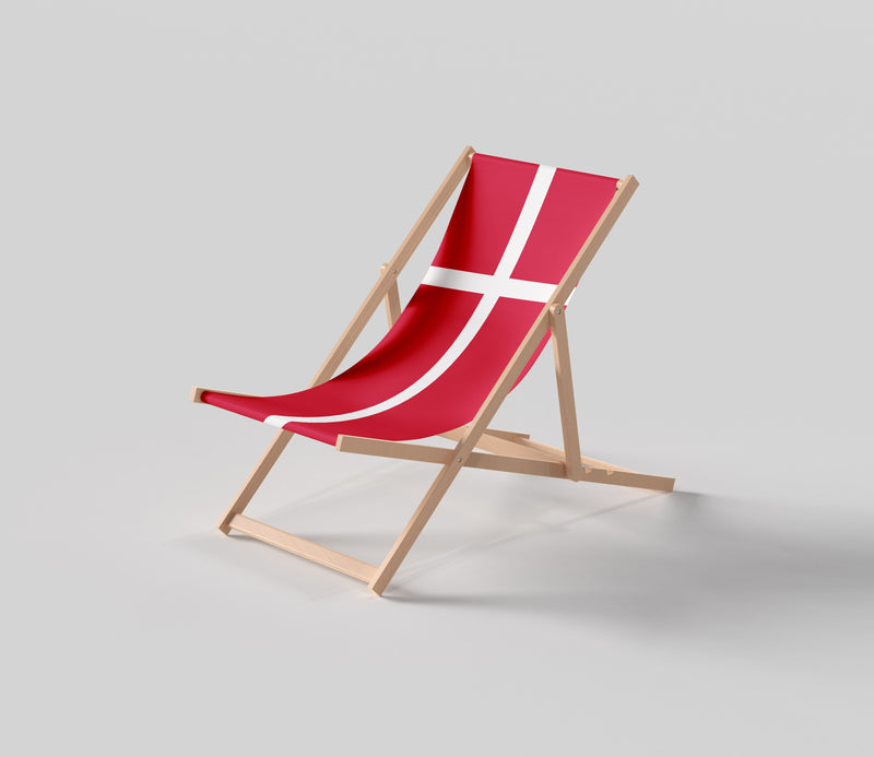 Denmark flag deckchair