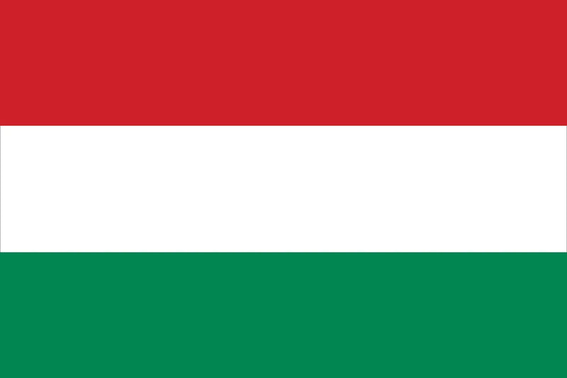 Hungary Sewn Flag with Rope & Toggle
