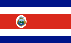 Costa Rica 1.52m x 0.91m (5ftx 3ft) Budget Display Flag