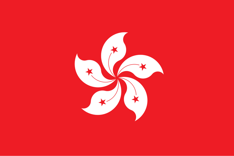 Hong Kong Sewn Flag with Rope & Toggle