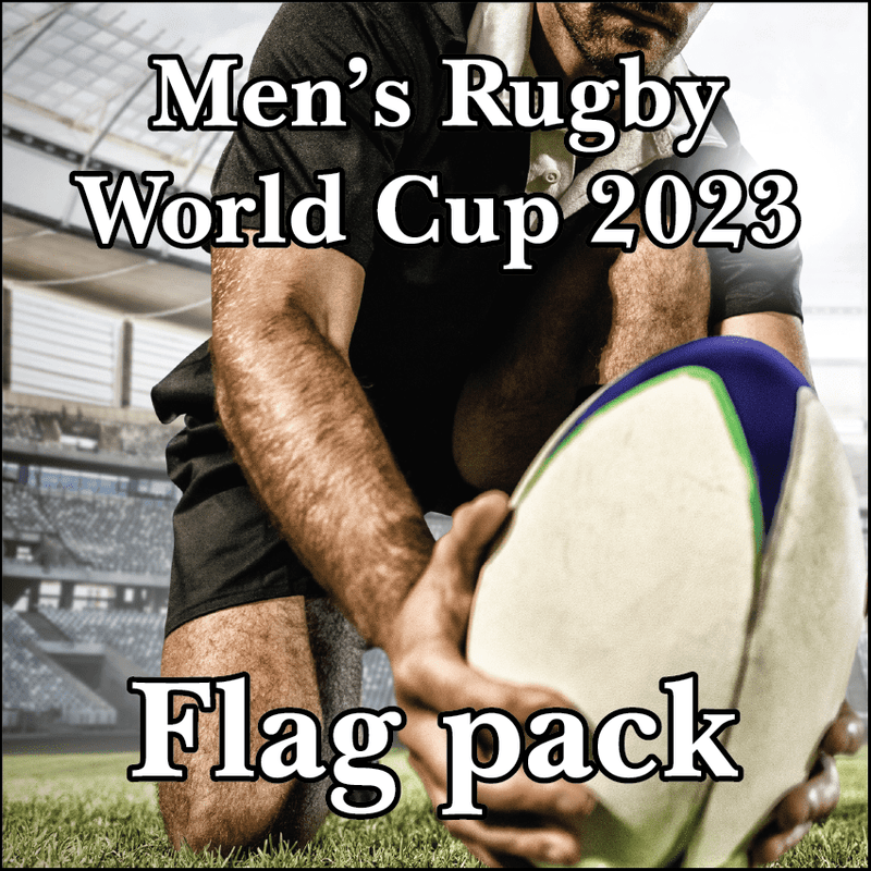 Men's rugby world cup flags