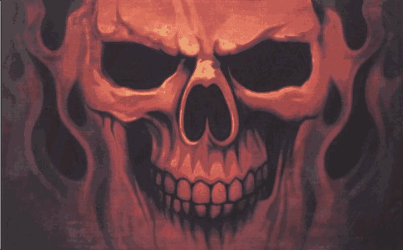 Halloween Skull Ghost 5ft x 3ft Flag