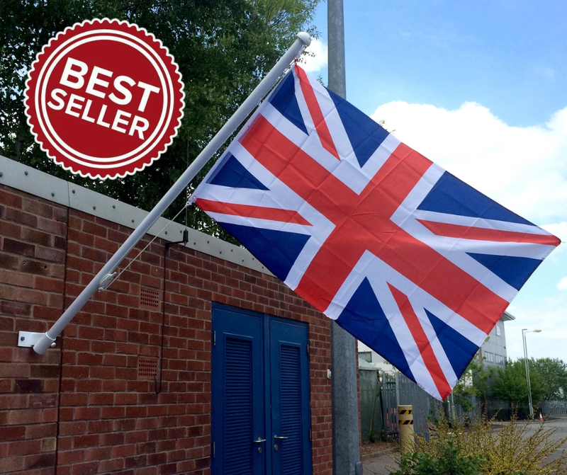 Value wall mounted Flagpoles with Angled brackets