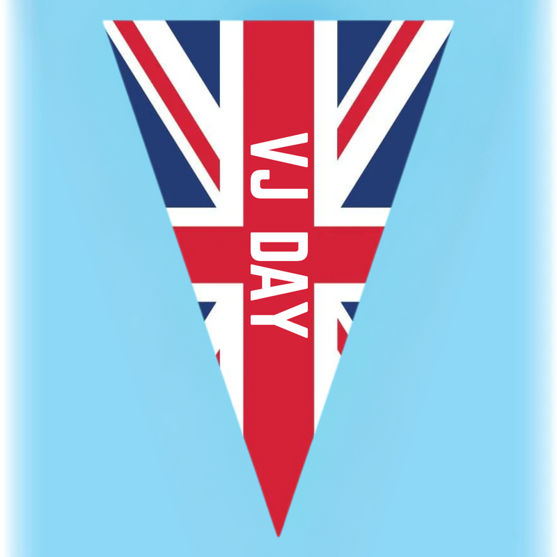 VJ Day Bunting Triangular - 10 metres