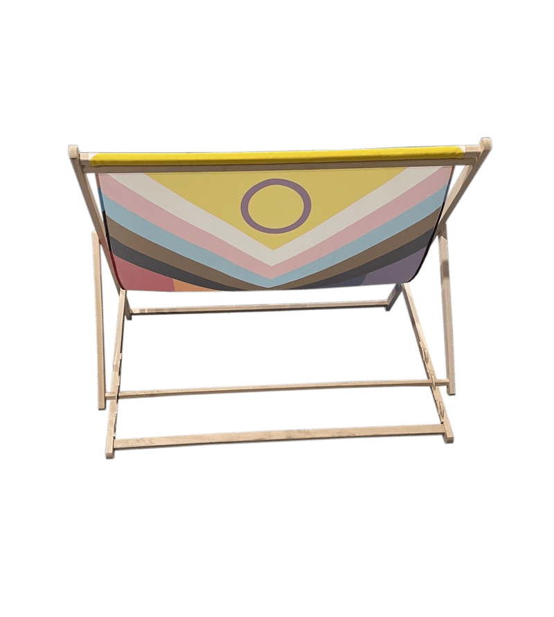 Personalised wideboy double deckchair, printed with your design